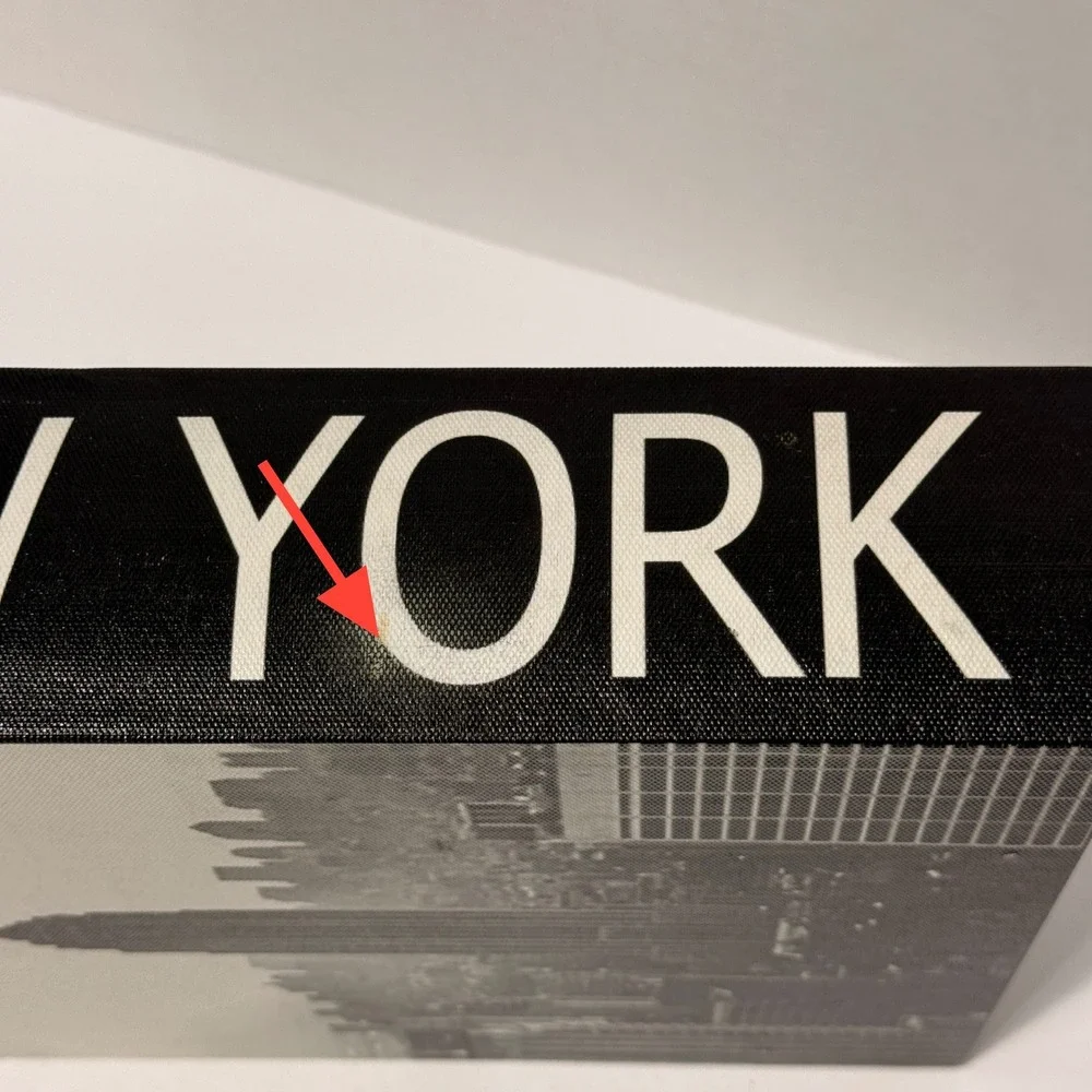 New York City Faux Book Storage Box Brooklyn Bridge Empire State Building Black*